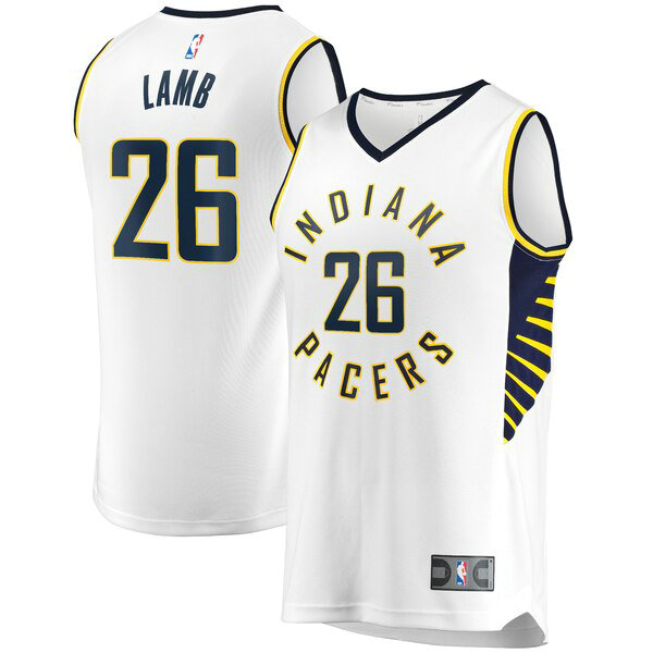 Maillot nba Indiana Pacers Association Edition Homme Jeremy Lamb 26 Blanc